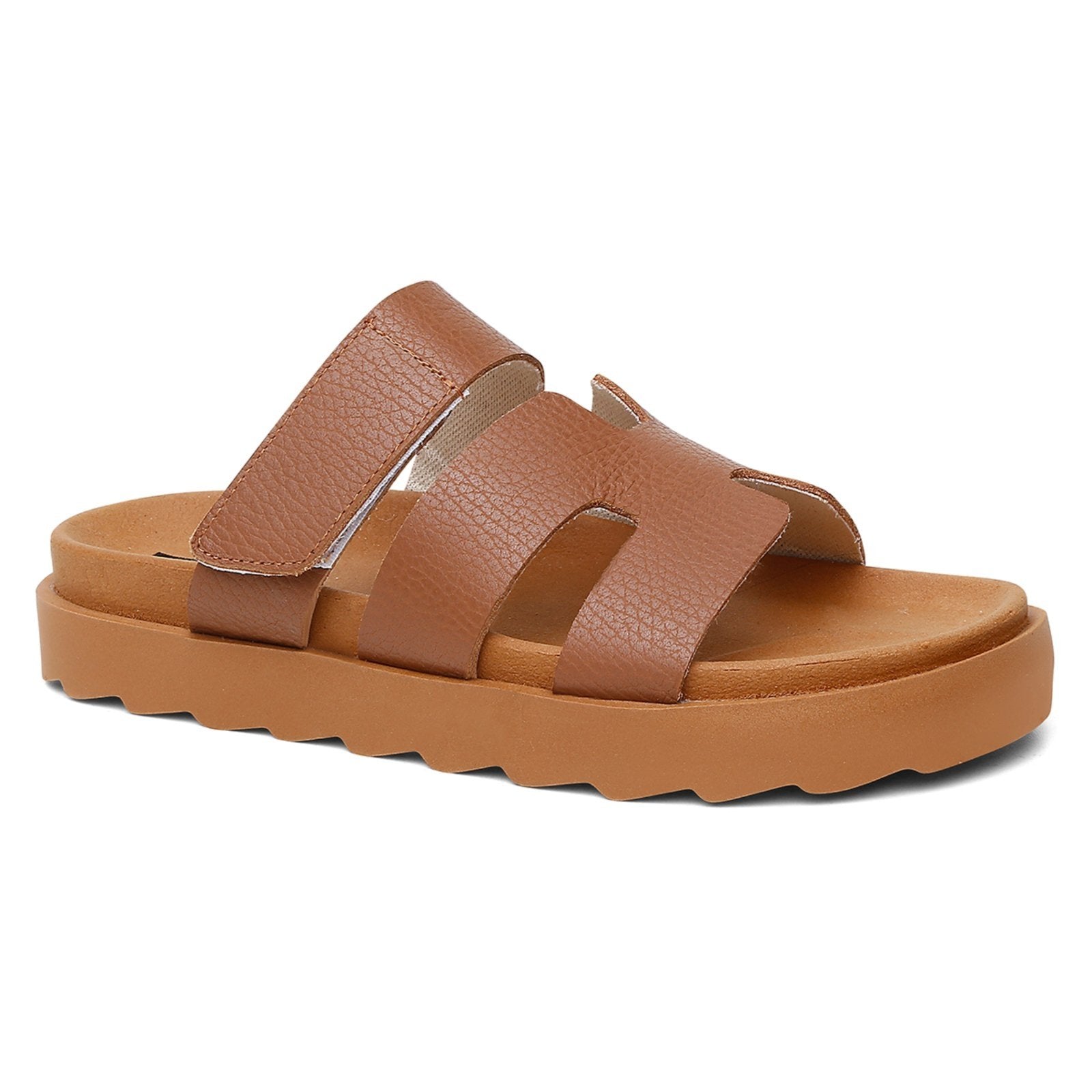 Sandalia Vittal Flat em Couro