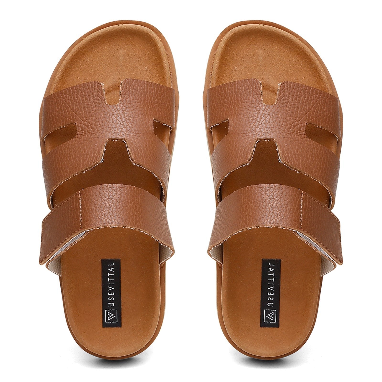 Sandalia Vittal Flat em Couro