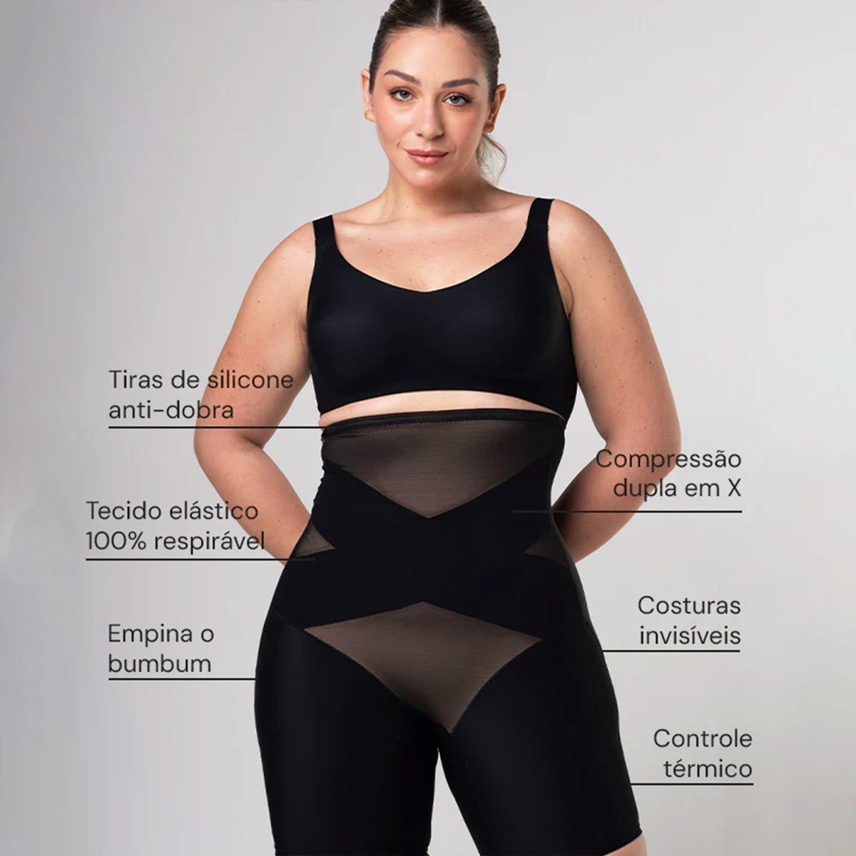 Short Modelador Compressão em X