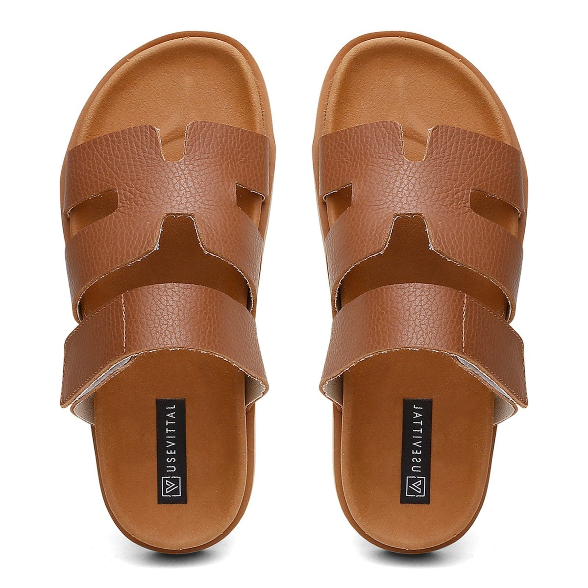 Sandalia Vittal Flat em Couro